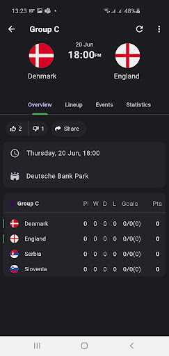 Android application Euro Cup 2024 Live screenshort