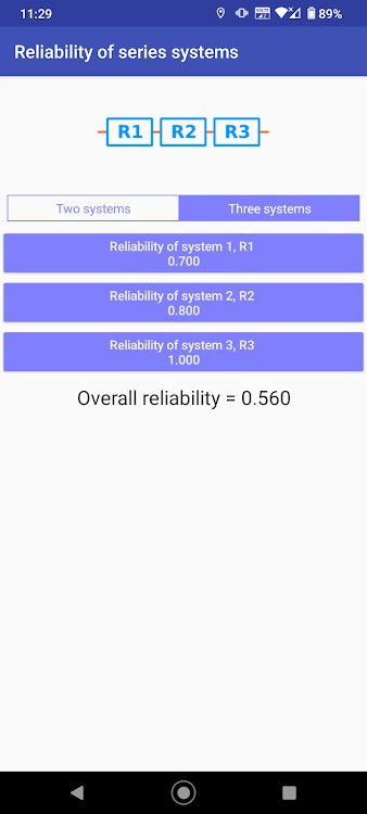 Reliability of systems - 1.0.15 - (Android)