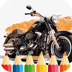 Harley Motorcycle Coloring