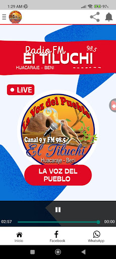 Android application Radio FM El Tiluchi 98.5 screenshort