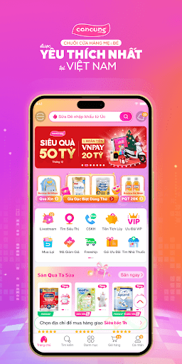 Android application Con Cưng - Tã Sữa Khuyến Mãi screenshort