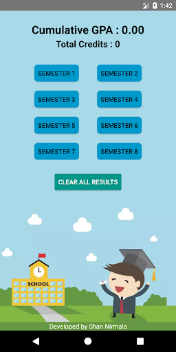 Android application GPA Calculator screenshort