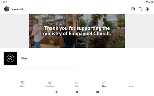 Screenshot of Emmanuel Church
