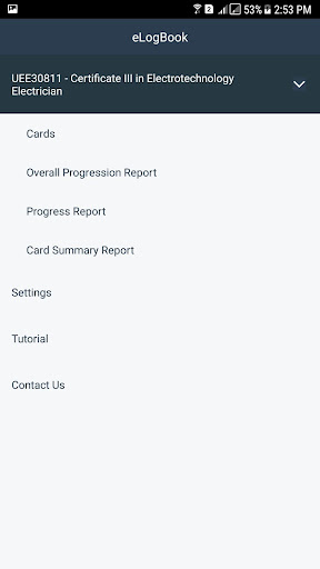 eLogBook Screen 3