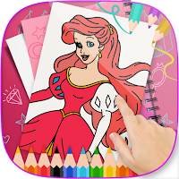 Cute Princess Coloring Book