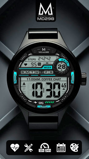 Android application MD298: Digital watch face screenshort