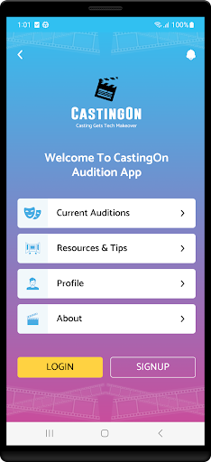 Android application CASTINGON screenshort