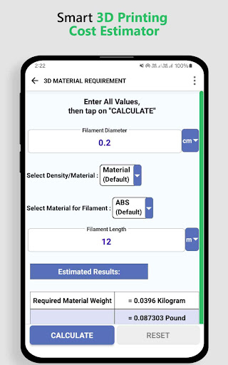 3D Printing Cost Estimator