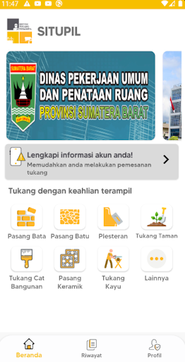 Android application Situpil Sumbar screenshort