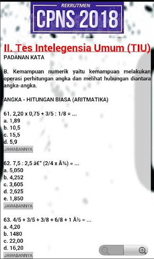 Kumpulan Soal Tes CPNS