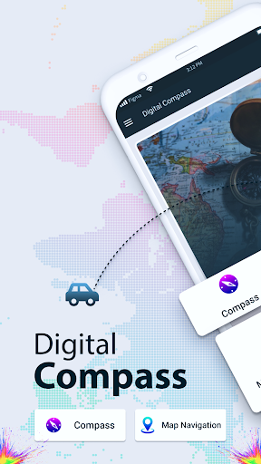 Android application Digital Compass & GPS Compass screenshort