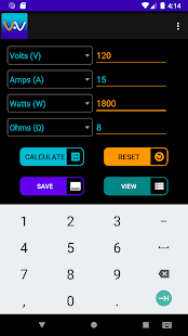 Volt Amp Watt Calculator Varies with device APK screenshots 3