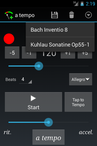 a tempo Screen 3
