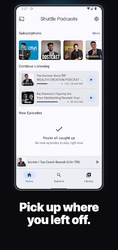 Podcast Player & App - Shuttle एंड्रॉइड ऐप स्क्रीनশॉट 2