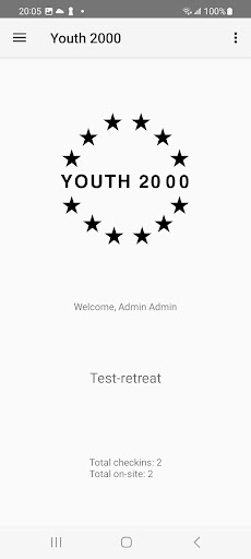 Android application Youth 2000 Registration System screenshort