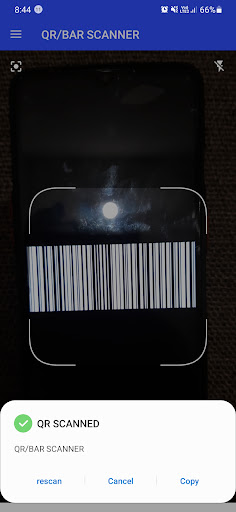 QR/BAR Code Scanner-Generator Screen 2