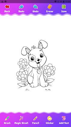Puppy Dog Coloring Game - Screenshot 3