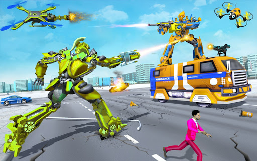 Flying Dino Robot Car Games Screen 3
