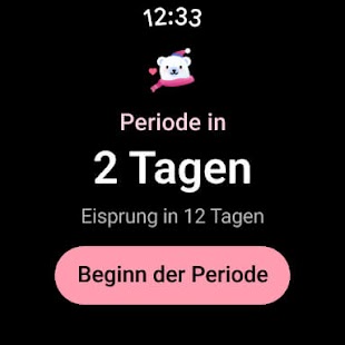 Menstruations-Kalender, Zyklus Screenshot