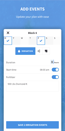 Android application Phytech Planner screenshort