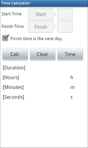 Android application Time Calculator screenshort
