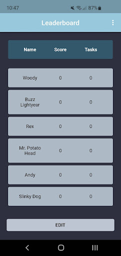 Android application Camp Leaderboard screenshort