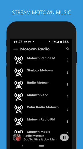 Android application Motown Radio Stations screenshort