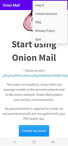 Onion Mail Screen 2