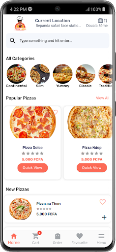 Android application Pizza Light screenshort