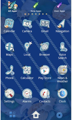 Deep Marine Blue Wallpaper Screen 2