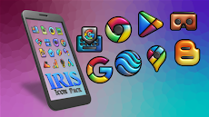 Iris Dark Flat 3D Icon Packのおすすめ画像1