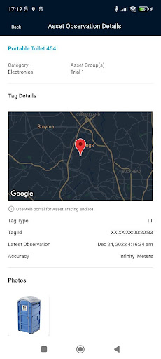 Troverlo: Asset Tracking Screen 2
