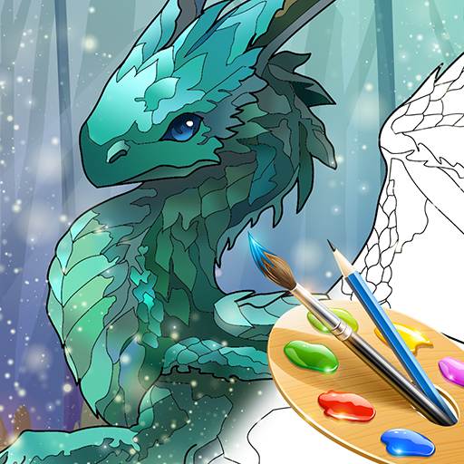 Dragons Magic Coloring Book