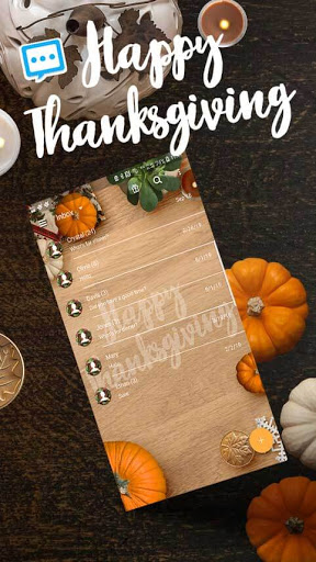 Android application Next SMS Skin for ThanksGiving screenshort