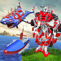 Super Shark Robot Wars - 3D Transform Game