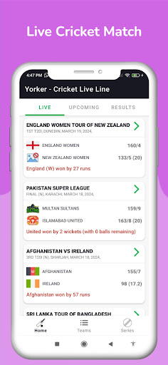 Yorker - Cricket Live Line Screenshot 1 - AppWisp.com