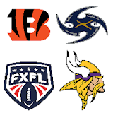 American Football Logo Pixel Art:  Color by Number icon