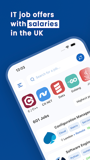 Android application DevITjobs.uk - UK Tech jobs screenshort