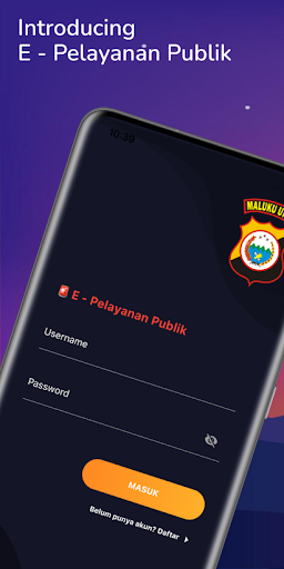 Android application E - Pelayanan Publik Polda Mal screenshort
