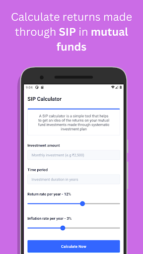 Investment Calculator - SIP Screen 2