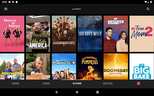 Screenshot of Comporium Stream TV