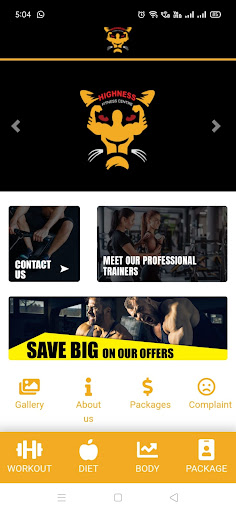 Highness Fitness Centre Screen 2