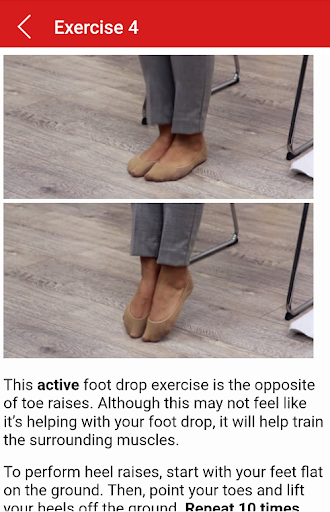 Android application Foot Drop Exercises screenshort