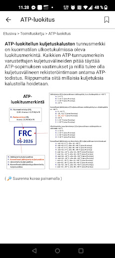 Kylmäkuljetussovellus Screen 3