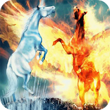 Two horses live wallpaper icon