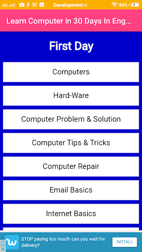 Learn Computer In English Screen 3
