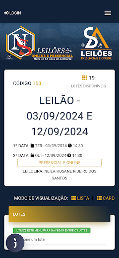 NS Leilões Screen 3