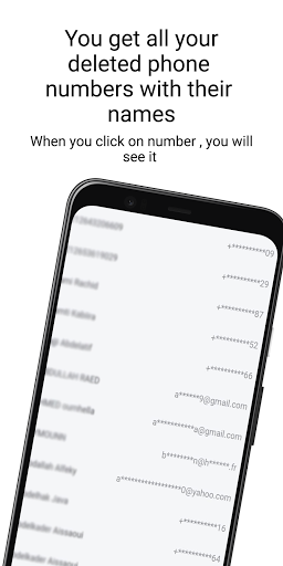 Recover deleted contacts Screen 3
