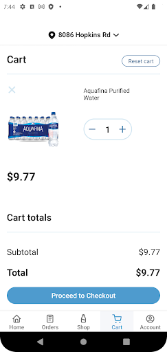 BLUSVN: Bottled Water Delivery Screen 2