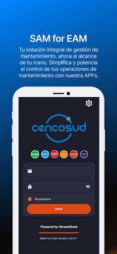 Android application SAM for EAM+ screenshort